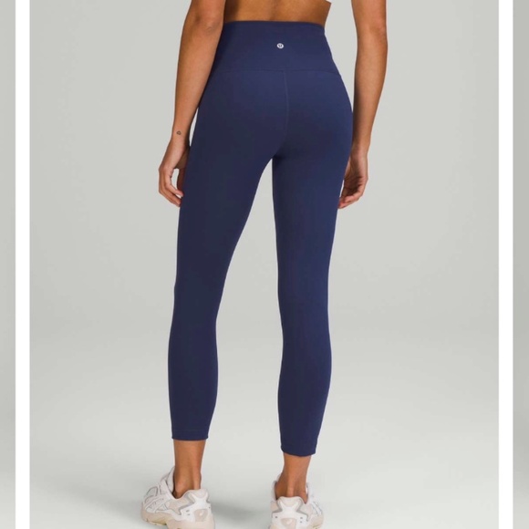 lululemon athletica Pants - New Lululemon Wunder Train High Rise Crop 23" - Night Sea - Size 6